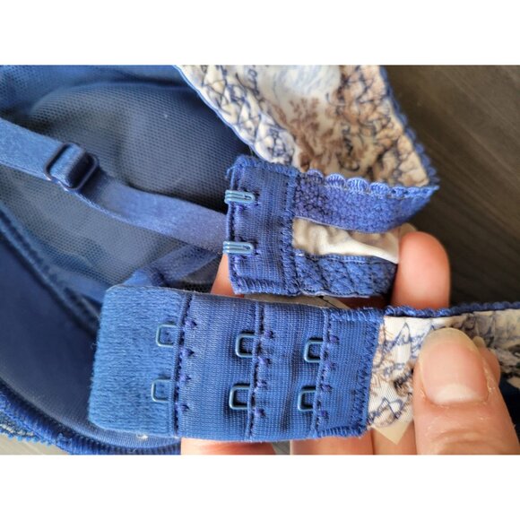 Aubade Memoire Blue Lace Bra Size 32C - Picture 3 of 5
